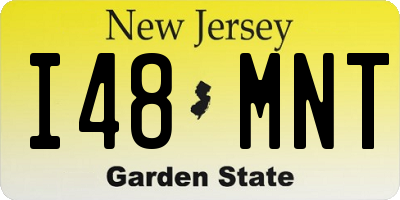 NJ license plate I48MNT
