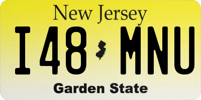 NJ license plate I48MNU