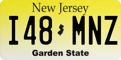 NJ license plate I48MNZ