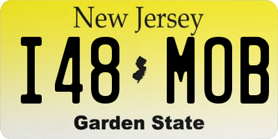 NJ license plate I48MOB