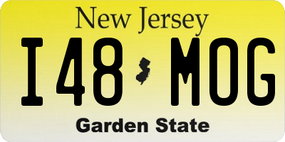 NJ license plate I48MOG