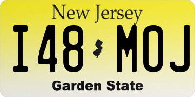 NJ license plate I48MOJ