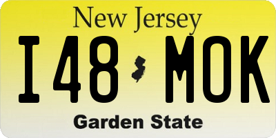NJ license plate I48MOK