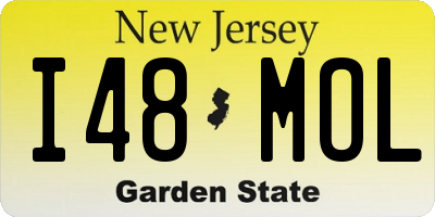 NJ license plate I48MOL
