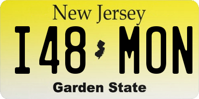 NJ license plate I48MON