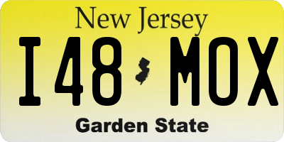 NJ license plate I48MOX