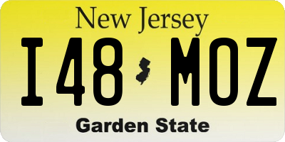 NJ license plate I48MOZ