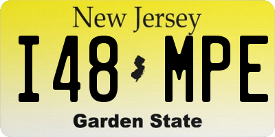 NJ license plate I48MPE