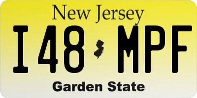 NJ license plate I48MPF