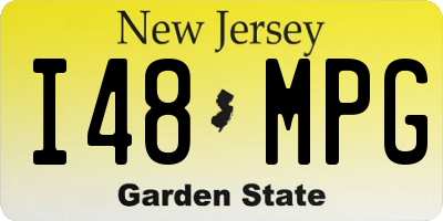 NJ license plate I48MPG