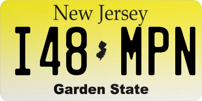 NJ license plate I48MPN