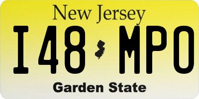 NJ license plate I48MPO