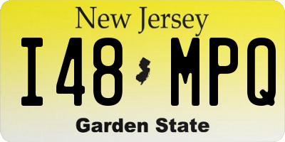 NJ license plate I48MPQ