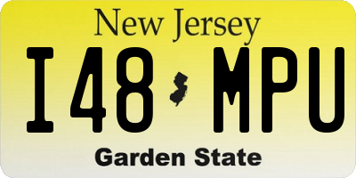 NJ license plate I48MPU