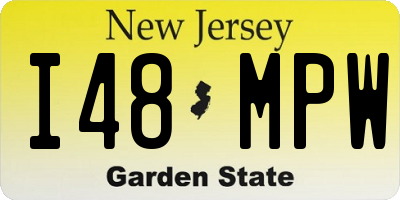 NJ license plate I48MPW