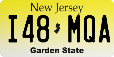 NJ license plate I48MQA