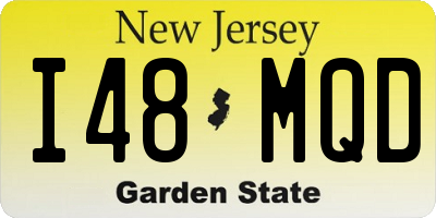 NJ license plate I48MQD