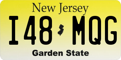 NJ license plate I48MQG