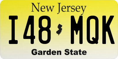 NJ license plate I48MQK