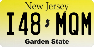 NJ license plate I48MQM