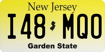 NJ license plate I48MQO