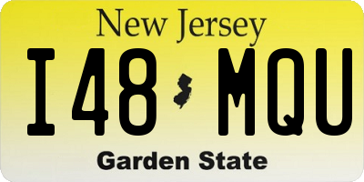 NJ license plate I48MQU