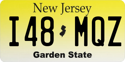 NJ license plate I48MQZ