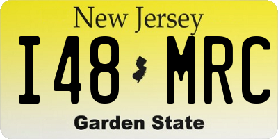 NJ license plate I48MRC
