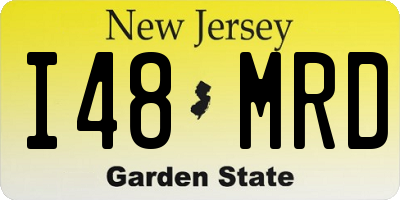 NJ license plate I48MRD