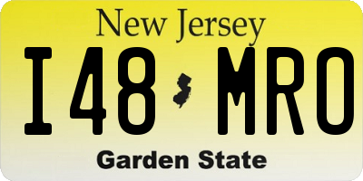 NJ license plate I48MRO