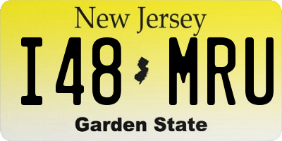NJ license plate I48MRU