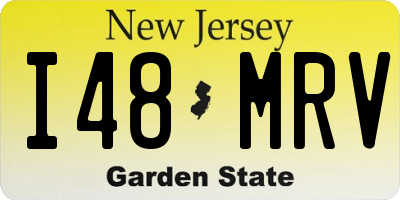 NJ license plate I48MRV