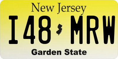 NJ license plate I48MRW