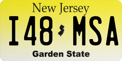 NJ license plate I48MSA