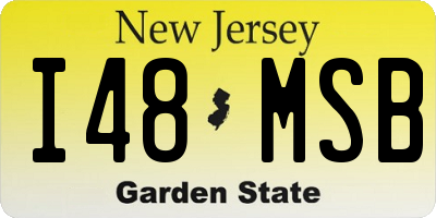 NJ license plate I48MSB