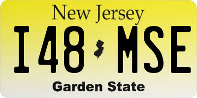 NJ license plate I48MSE