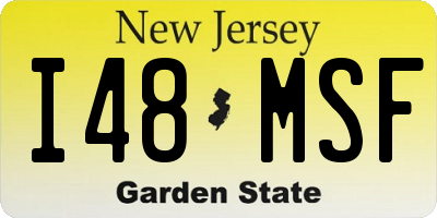 NJ license plate I48MSF