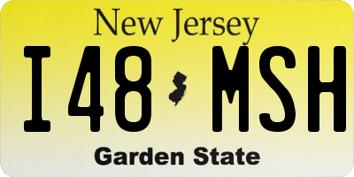 NJ license plate I48MSH