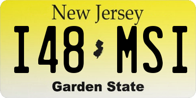 NJ license plate I48MSI