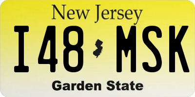 NJ license plate I48MSK