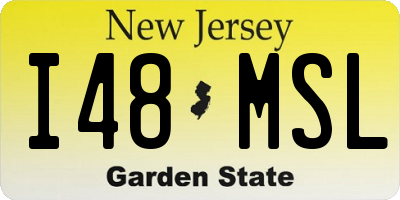 NJ license plate I48MSL