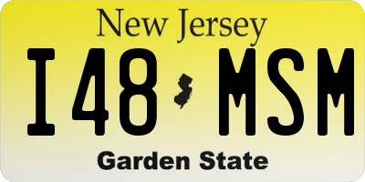 NJ license plate I48MSM