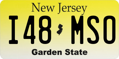 NJ license plate I48MSO