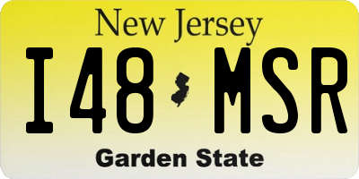 NJ license plate I48MSR