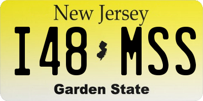 NJ license plate I48MSS