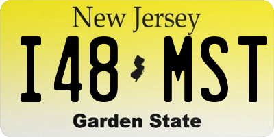 NJ license plate I48MST
