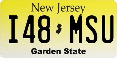 NJ license plate I48MSU