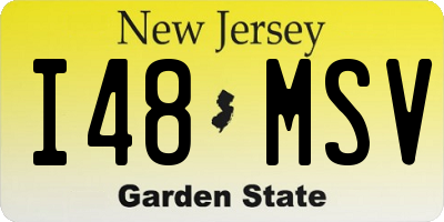 NJ license plate I48MSV