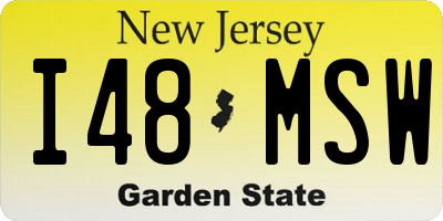 NJ license plate I48MSW