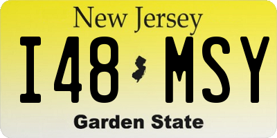 NJ license plate I48MSY